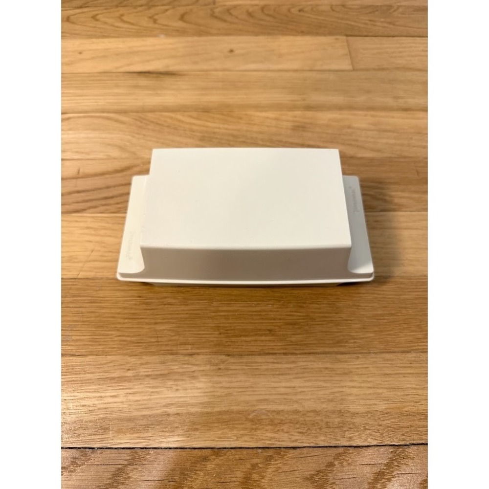 Vintage Tupperware Double Butter Keeper Dish Container 1512-8 Almond
